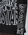 Shop Men's Black Breathing Rockstar Typography Oversized T-shirt