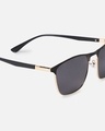 Shop Men's Black Browline Polarised Lens Sunglasses