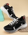 Shop Men's Black & Brown Color Block Sneakers-Front