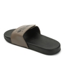 Shop Men's Black & Brown Printed Velcro Sliders-Full