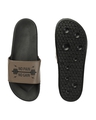 Shop Men's Black & Brown Printed Velcro Sliders