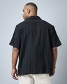 Shop Men's Black Striped Oversized Shirt-Full