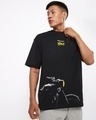 Shop Men's Black Bullet Graphic Printed Oversized T-shirt-Front