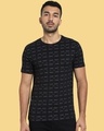 Shop Men's Black BWKF Line AOP T-shirt-Front