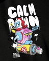 Shop Men's Black Calm Down Graphic Printed Oversized T-shirt