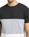 Shop Men's Black & Grey Color Block T-shirt