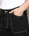 Shop Men's Black Relaxed Fit Cargo Jeans