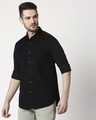 Shop Men's Black Casual Slim Fit Corduroy Shirt-Design