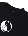 Shop Men's Black Cat and Dog Graphic Printed Oversized T-shirt