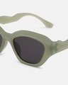 Shop Men's Black Cateye Polarised Lens Sunglasses