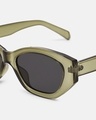 Shop Men's Black Cateye Polarised Lens Sunglasses