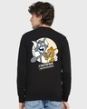 Shop Men's Black Certified Troublemakers Graphic Printed Sweatshirt-Front