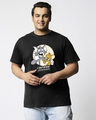 Shop Men's Black Certified Troublemakers (TJL) Graphic Printed Plus Size T-shirt-Front