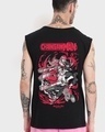 Shop Men's Black Chainsaw Man Graphic Printed Vest-Front