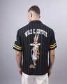 Shop Men's Black Champ Wile Typography Oversized Shirt-Full