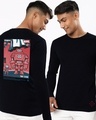 Shop Men's Black Chibi Iron Back Graphic Printed T-shirt-Front