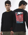 Shop Men's Black Chibi Iron Graphic Printed T-shirt-Front