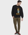 Shop Men's Black Chill Guy Graphic Printed Oversized Sweatshirt