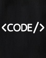 Shop Men's Black Code Typographic Oversized T-shirt-Full