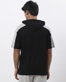 Shop Men's Black Color Block Oversized Hoodie T-shirt-Design