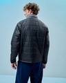 Shop Men's Black & Grey Color Block Oversized Puffer Jacket-Design