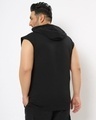 Shop Men's Black Striped Plus Size Hoodie Vest-Design