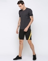 Shop Men's Black Color Block Shorts-Front