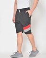 Shop Men's Black Color Block Shorts-Full