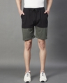 Shop Men's Black Color block Shorts-Front