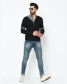 Shop Men's Black Color Block Slim Fit T-shirt-Full