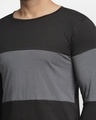 Shop Men's Black Color Block Slim Fit T-shirt