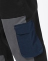 Shop Men's Black Color Block Straight Fit Cargo Pants