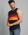 Shop Men's Black Color Block Slim Fit Vest-Design