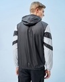 Shop Men's Black & White Color Block Windcheater Jacket-Design