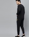 Shop Men's Black Color Blocked Slim Fit Tracksuit-Full