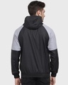 Shop Men's Black & Grey Color Block Plus Size Windcheater Jacket-Design