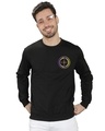 Shop Men's Black Compaass Graphic Printed Sweatshirt-Front