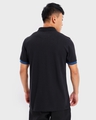 Shop Men's Black Contrast Sleeve Polo T-shirt-Design