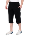 Shop Men's Black Cotton 3/4 th Shorts-Full
