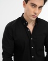 Shop Men's Black Cotton Shirt-Full