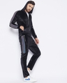 Shop Men's Black Cotton Slim Fit Velour Reflective Taped Sweatpants