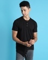 Shop Men's Black Cotton T-shirt-Full