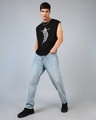 Shop Men's Black Create Good Stories Typography Super Loose Fit Vest-Full