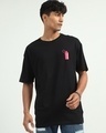 Shop Men's Black Culture Jam Puff Printed Oversized T-Shirt-Design