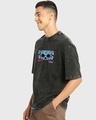 Shop Men's Black Cyber Punk Graphic Printed Oversized T-shirt-Design