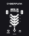 Shop Men's Black Cyberpunk Graphic Printed Oversized T-shirt