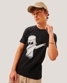 Shop Men's Black Dab Marshmello Graphic Printed T-shirt-Front