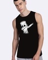 Shop Men's Black Dab Marshmello Graphic Printed Vest-Front