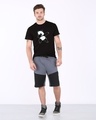 Shop Men's Black Dabbing Panda Graphic Printed T-shirt-Full