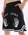 Shop Men's Black Dark Night Graphic Printed Relaxed Fit Shorts